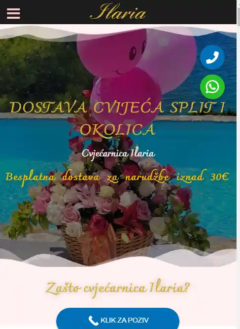 Cvjećarnica Ilaria naslovnica