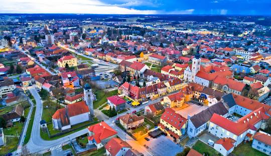 Fotografija Križevaca iz visine