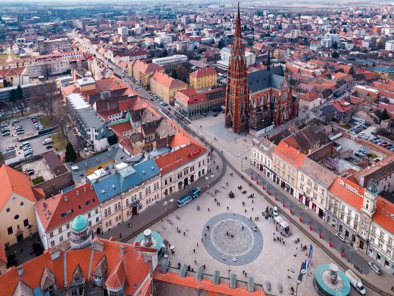 Fotografija Osijeka iz visine